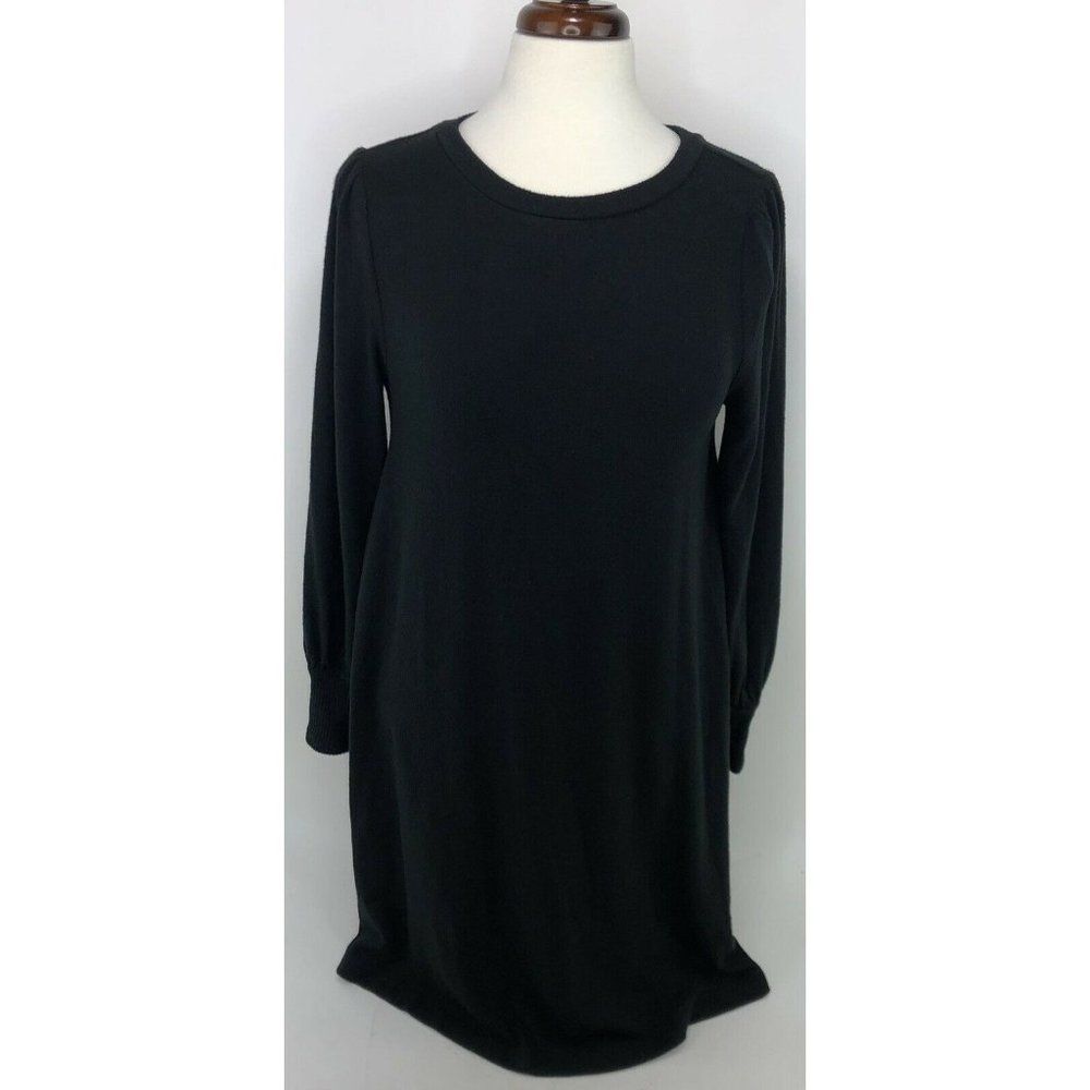 NEW Ann Taylor LOFT Sweater Dress Women's Black Long Sleeve Size Medium